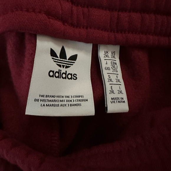 ***SOLD***Adidas XXL Burgundy Sweat Suit - Picture 6 of 7